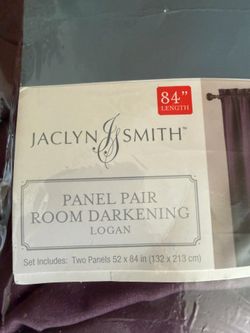 Room darkening curtains