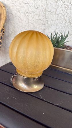 Amber Frosted Glass Globe ceiling light