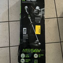 Electric String Trimmer Weedeater Ego 15 Inch In Box, 1 Battery, 1 Charger, & Manual