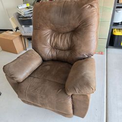 Brown faux Leather Recliner Chair