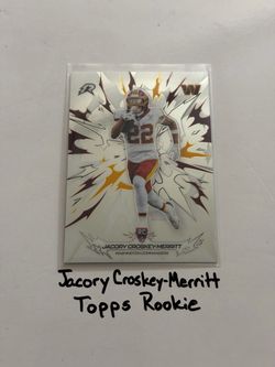 Jacory Croskey-Merritt Washington Commanders RB Topps Rookie Card.