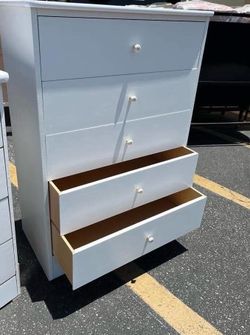 5 Drawer white
