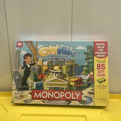 Hasbro Zynga CityVille Monopoly Board Game 2012 Edition City Building NEW