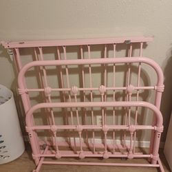 Twin Size Kids Girls Bed Frame Pink Mermaid Seashell