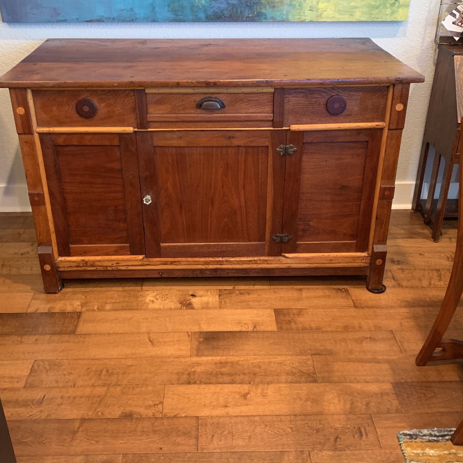 Antique Primitive Kitchen Island Buffet