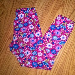 Girls Floral Print Leggings Size 5