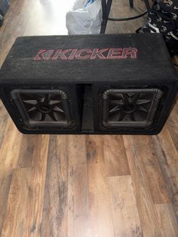 2 12” Kicker in a carpeted box