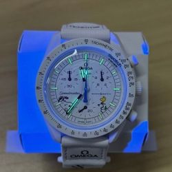 Omega x Swatch Moonswatch Snoopy Mission To The Moon - Full Moon (White) New