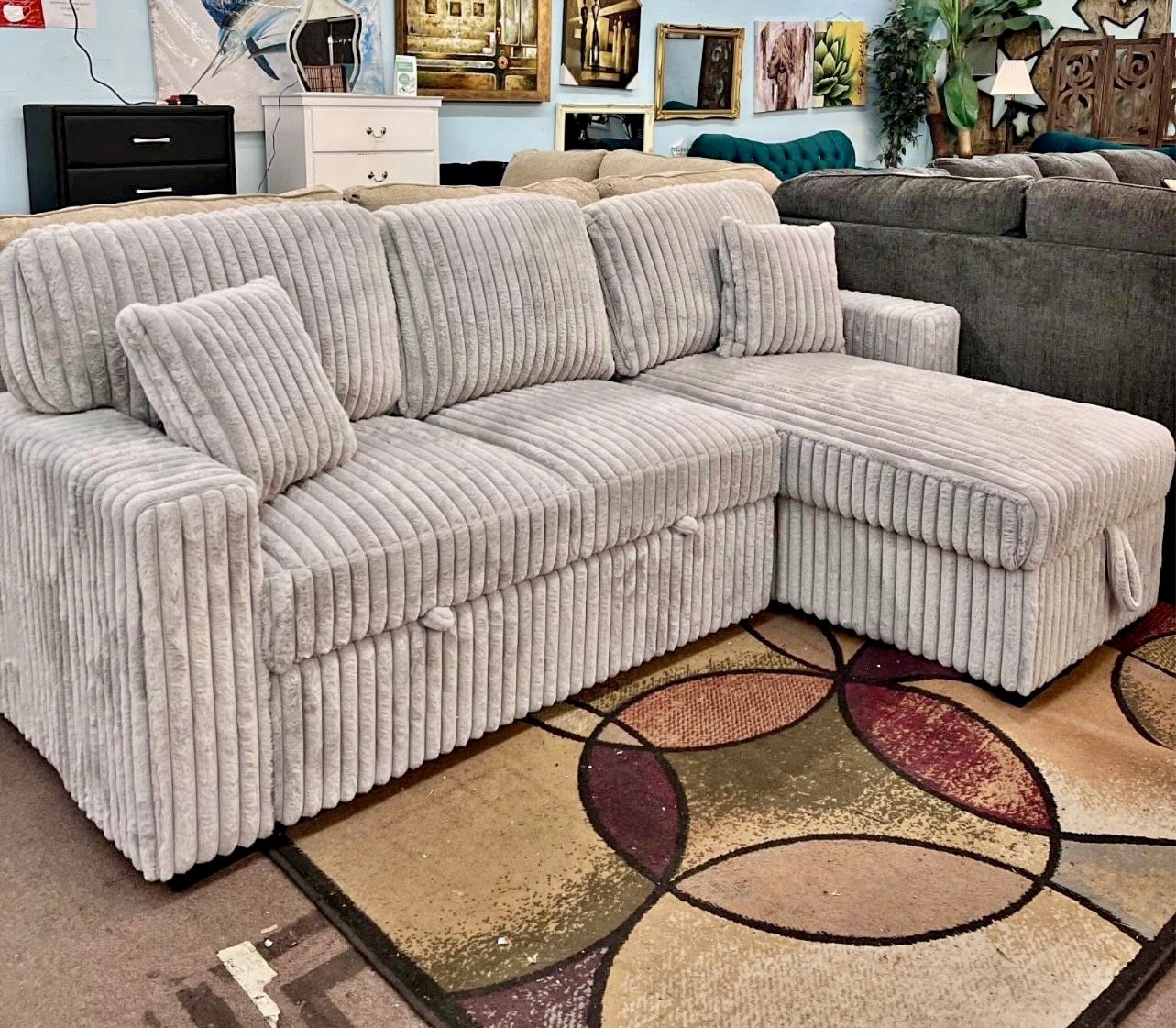 Reversible sectional w/Pull out bed on Sale!!