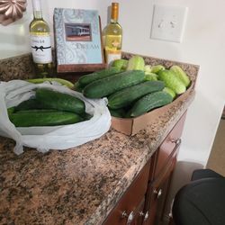 Pickling Cucumbers And Regular Cucumber S Also Green Peppers 