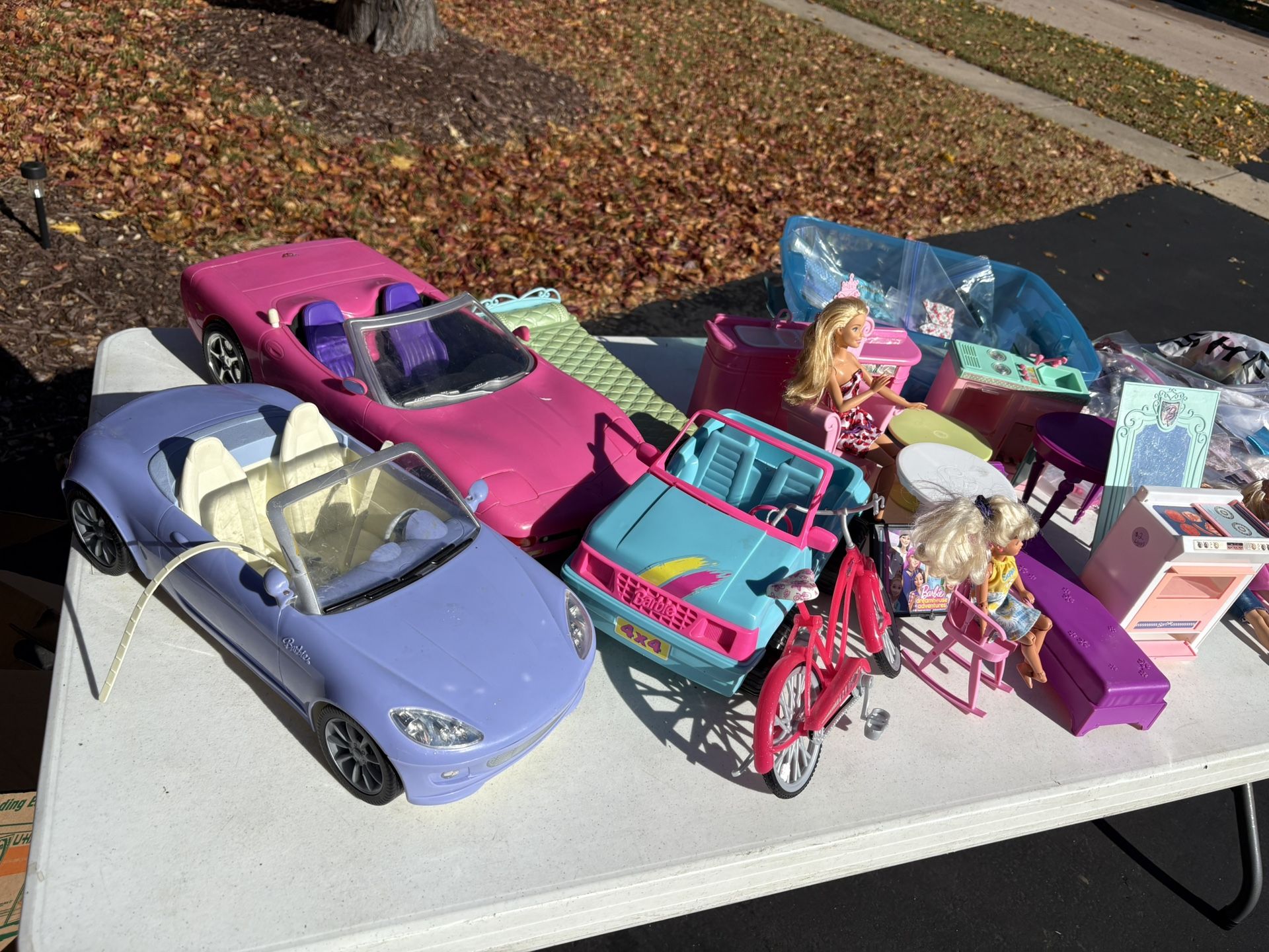 Huge Barbie Lot Dolls/Cars/Furniture/Clothes/Shoes
