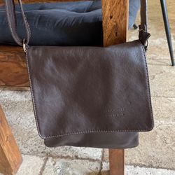 VERA PELLE Italian Butter  Leather Purse Brown Crossbody 