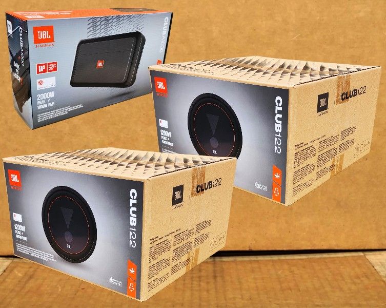 JBL Club Series Bass System 12" Subwoofers 2-Ohm 4-Ohm Mono Sub Amplifier 2400 Watt Package 🚨 Payment Options Available 🚨 No Credit Needed 🚨