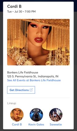Cardi B Floor Tickets