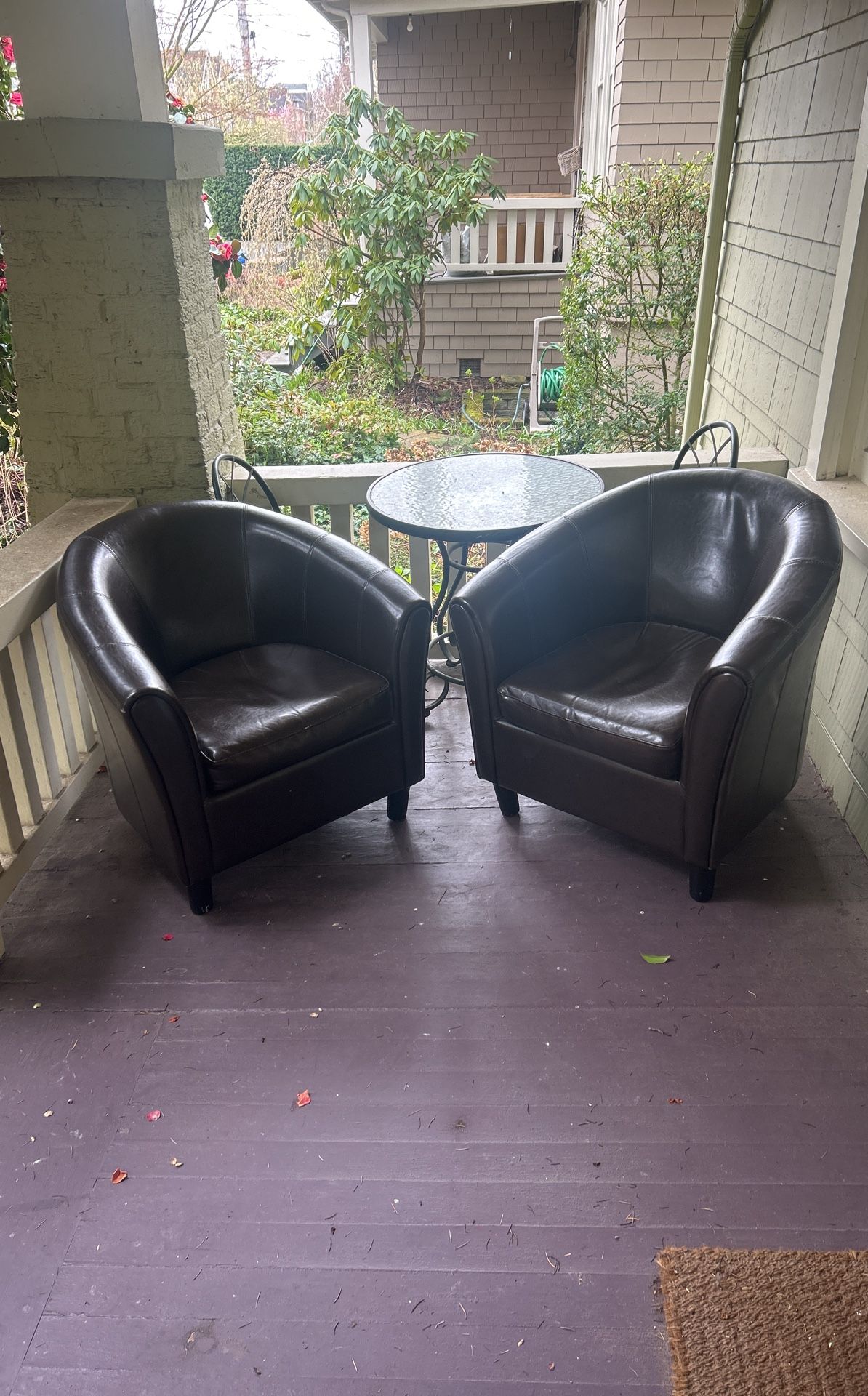 Two Faux Leather? Chairs