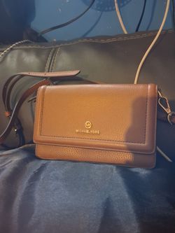 MICHAEL KORS Small brown crossbody bag/wallet