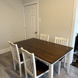 Modern dining table with 4 chairs