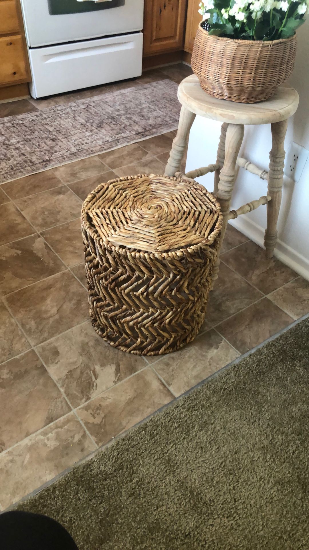 Wicker Side Table