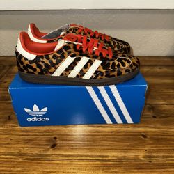 Adidas Samba OG  Preloved Red Leopard  Size 5.5 Women