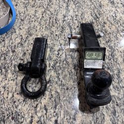 2” Trailer Hitch Ball Mount + D-Ring Shackle Tow Hitch