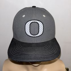 Nike True Dri Fit Hat Cap Oregon Gray Black 7 3/8 59 Cm Fitted Vented Adult Mens