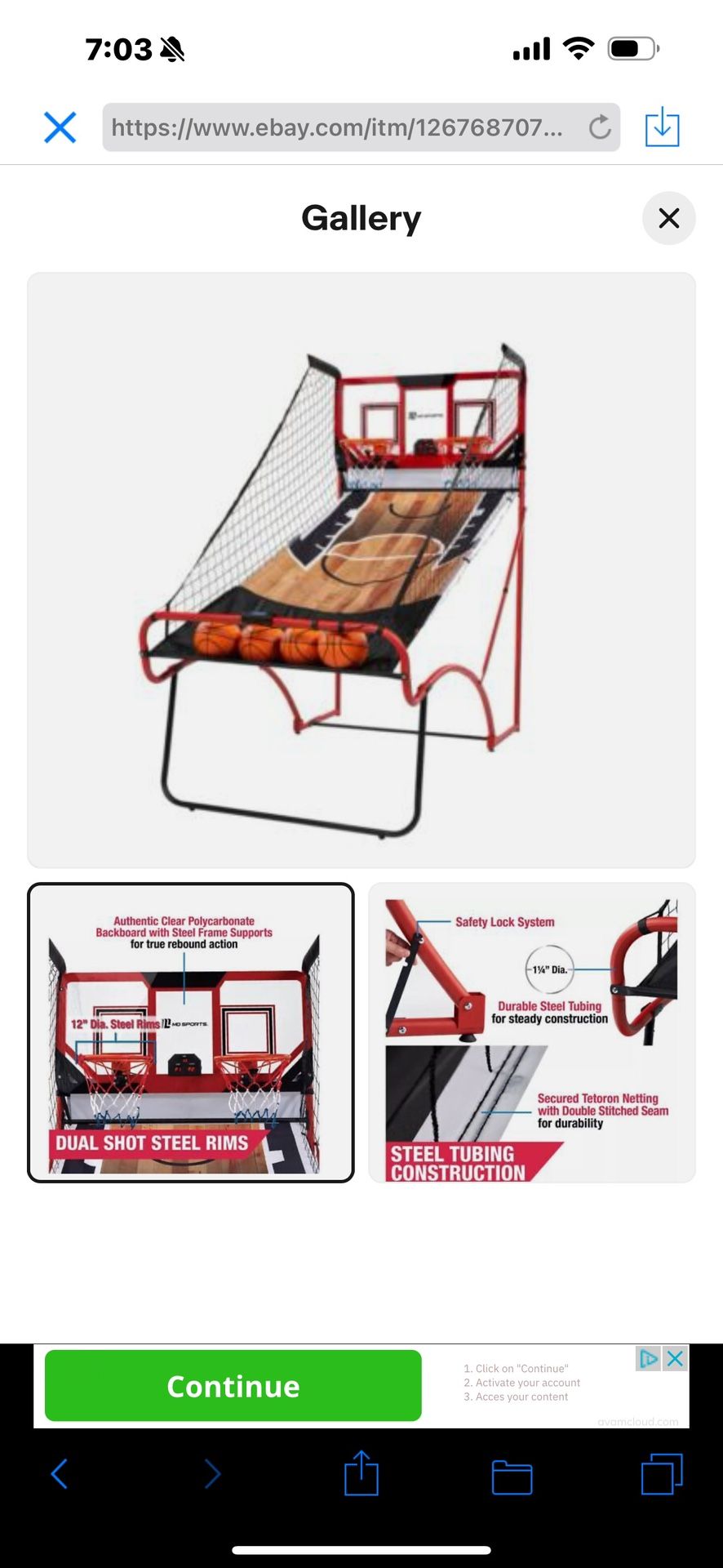 Playard basketball hoop Md Sport