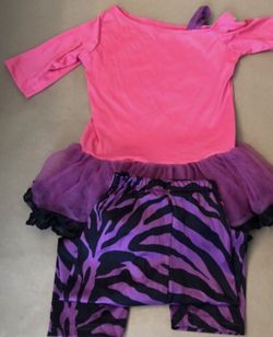Pink/Purome Tutu Ballerina Halloween Costume Size Small
