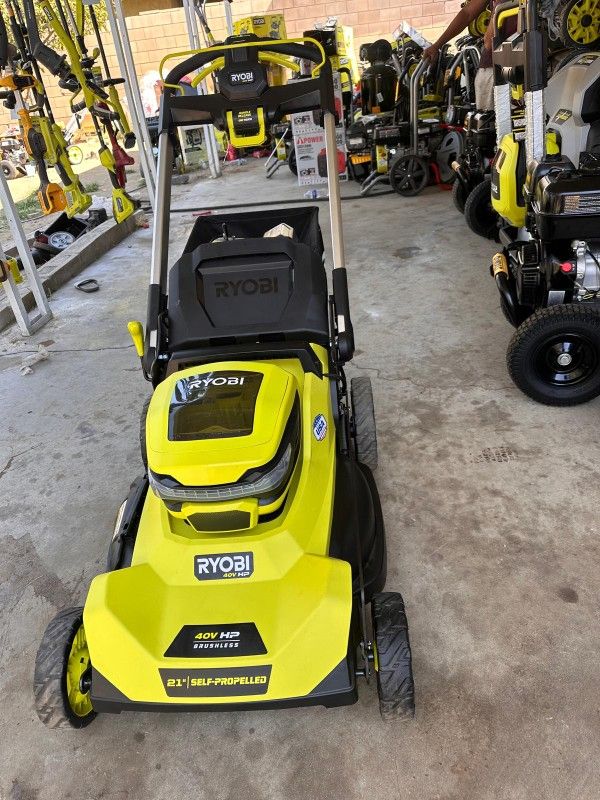 RYOBI 21 Inch 40V HP Brushless Cordless Self Propelled Lawn Mower - Main Image