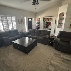 3 Pieces- Couch, Loveseat, Recliner 