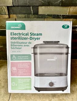 GROWNSY Electric Steam Baby Bottle Sterilizer Dryer 4-In-1 New