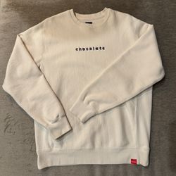 Chocolate Medium Long Sleeve Fleece Crewneck Hoodie