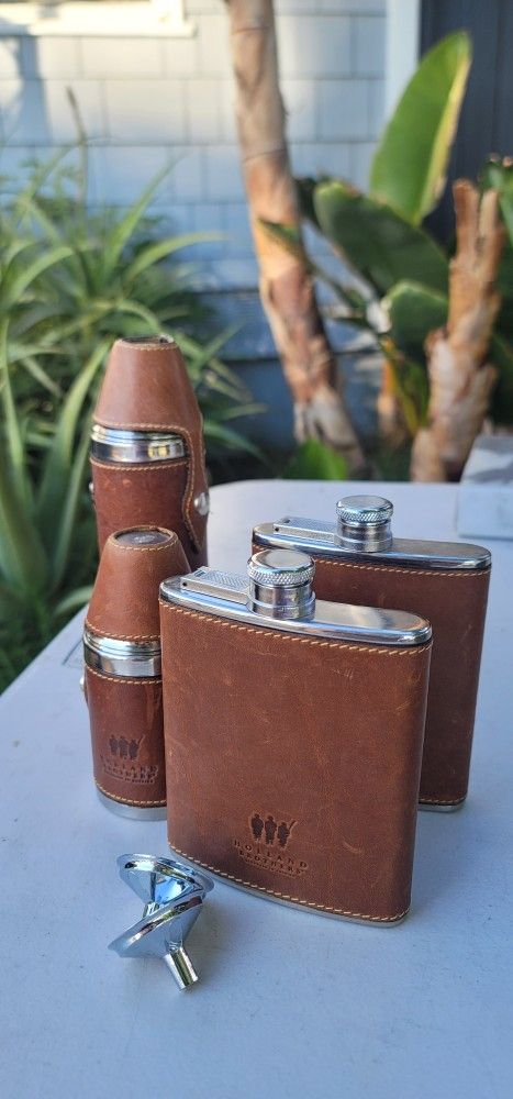 Vintage Leather Flasks