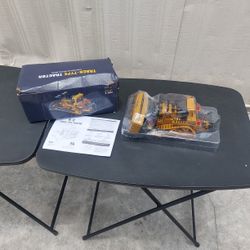 9-Channel Metal RC Bulldozer,Construction Remote Control Play Toys with Lights and Sound, Track Type