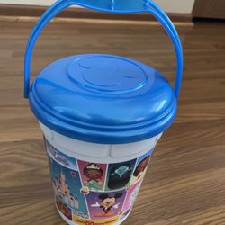 Empty Disney Popcorn Bucket From Disney world Orlando New Refillable Blue Souvenir 