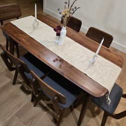 Vincent Dining Table, Walnut