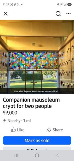 Companion crypt for 2 people