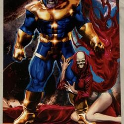 Greg Land Signed Thanos and Death 11x17 Print Poster