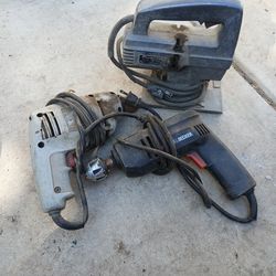 2 Electric Drills And 1 Jig Saw