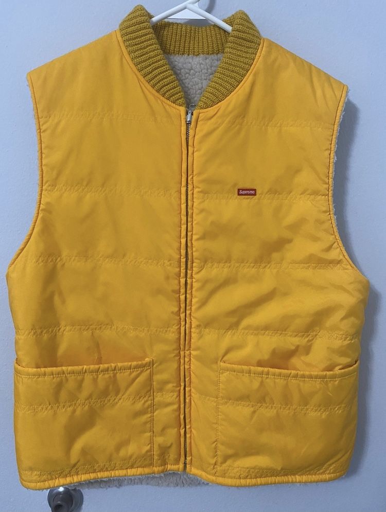 Supreme Reversible Vest Yellow Size Medium