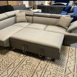 Pull Out Bed Sectional Financing Available By Acme 