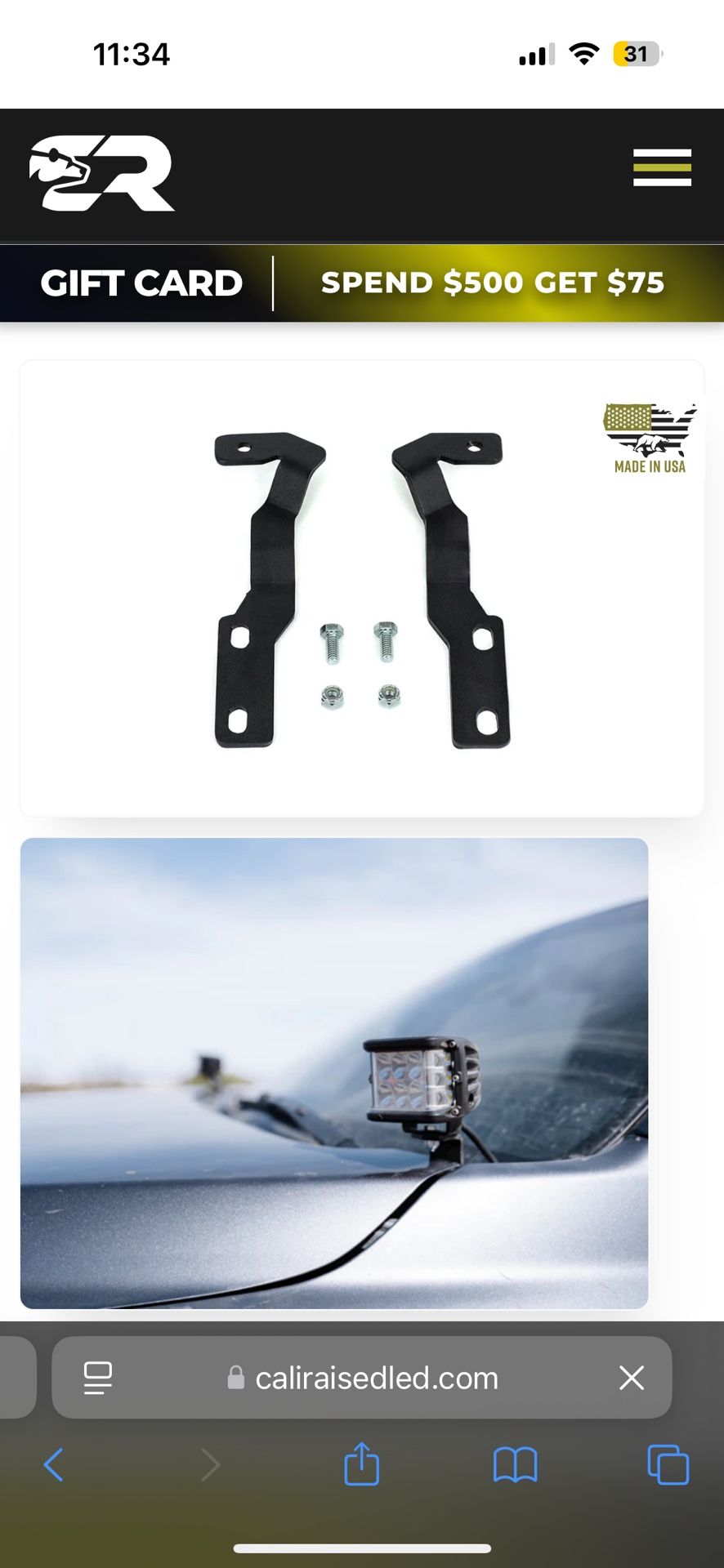 Cali Raised 3rd Gen Tacoma LowPro Ditch Light Brackets