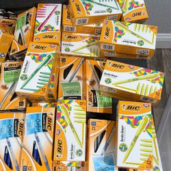 Bic Pens And Highlighter 