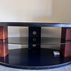 Modern Glass & Wood Media Stand / TV Console