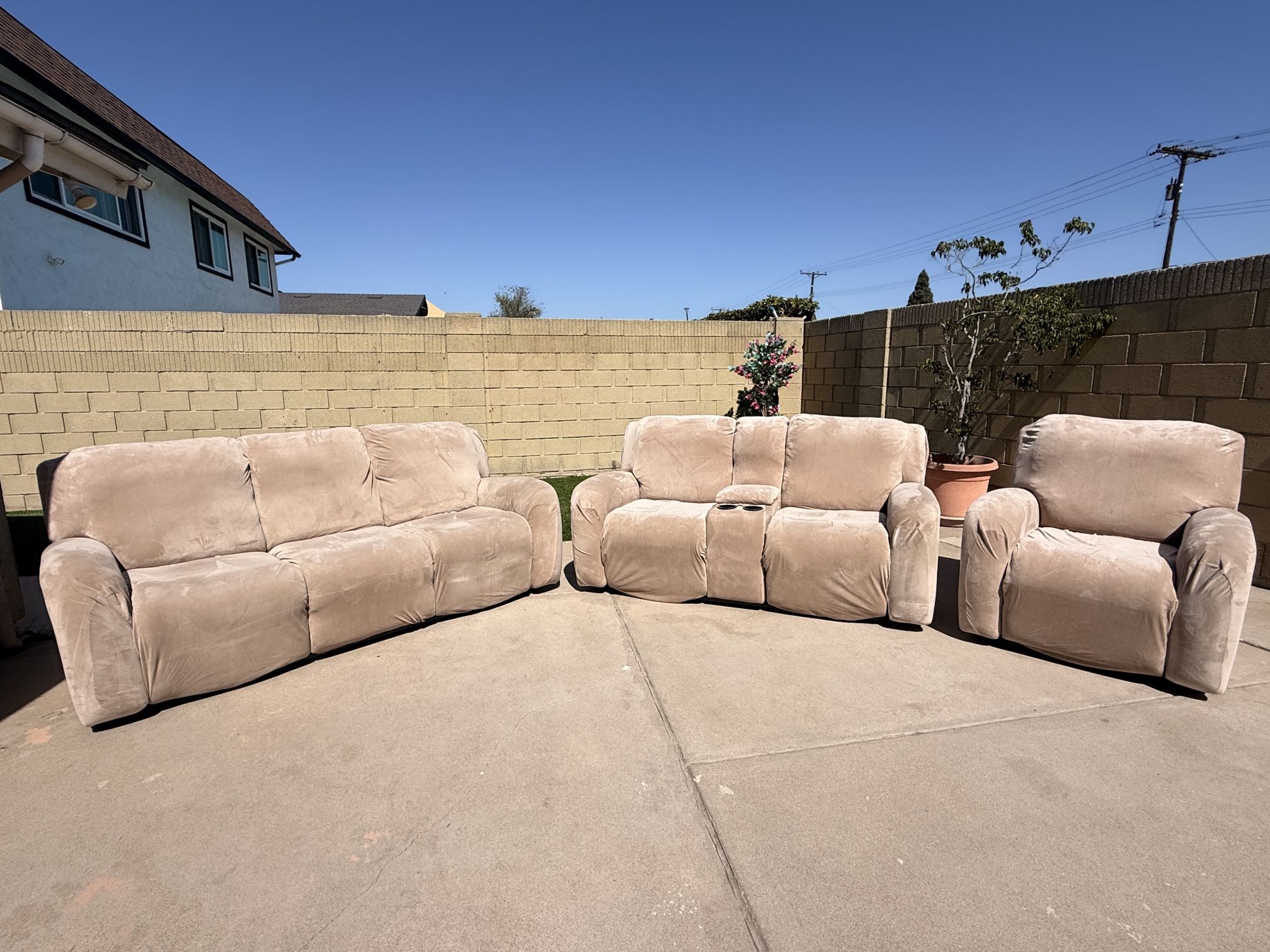 Electric Reclining Sofa Set