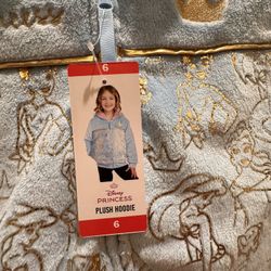 Disney Girls’ Fleece Jacket - Soft Plush Fully Sherpa Lined Zip-Up Hoodie – Princess 