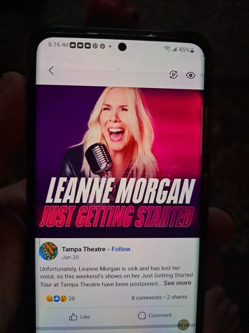 2 Leanne Morgan Tickets Feb 3rd.