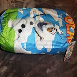 New Kids Frozen Disney Olaf Sleeping Bag w/ Backpack