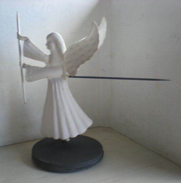 18" Tall Present Arm Metal Patio Table Weather Vane
