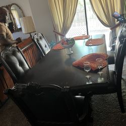 Formal Table And China Cabinet 