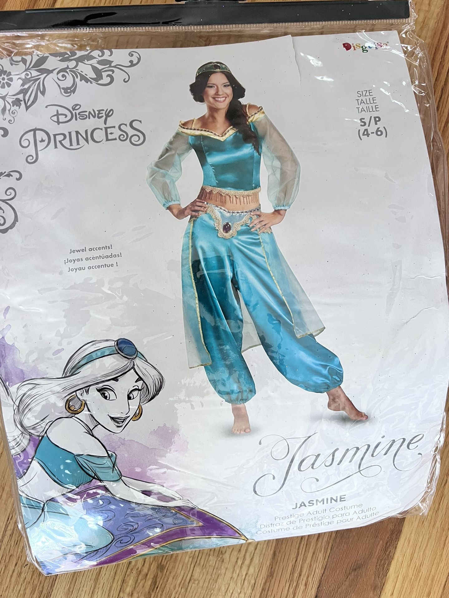 Women’s Size Small jasmine Costume WIG INCLUDED